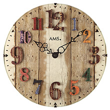 Horloge AMS quartz verre bombé chiffres en relief
